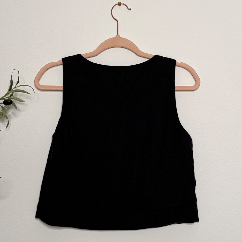 Abercrombie & Fitch Linen Square Neck Top - Picture 3 of 4